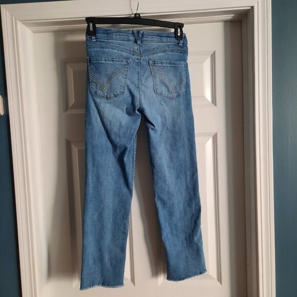 Democracy Jeans Womens 4 Ab Solution Girlfriend Mid Rise Raw Hem Slouchy Shaping - Picture 3 of 11